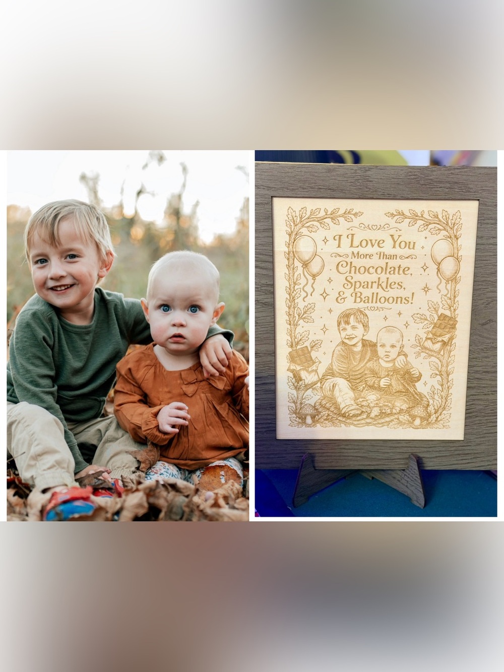 Custom engraved photo on wood any picture! pet memorial, Vacations etc - Picture 4 of 13
